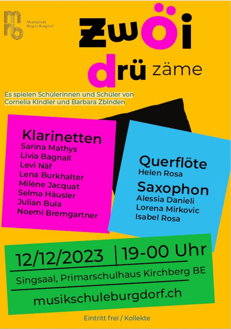 Musizierstunde Klarinette, Flöte und Saxofon-1
